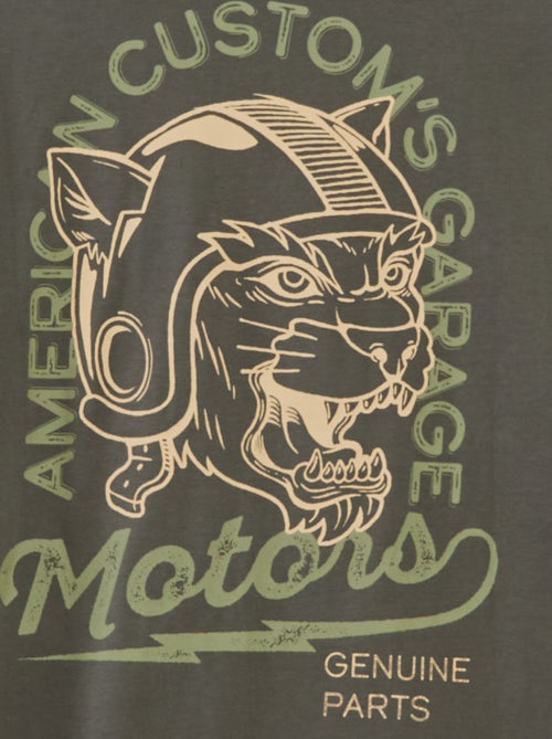 T-shirt de manga curta estampada - coleção fácil de vestir - Kiabi