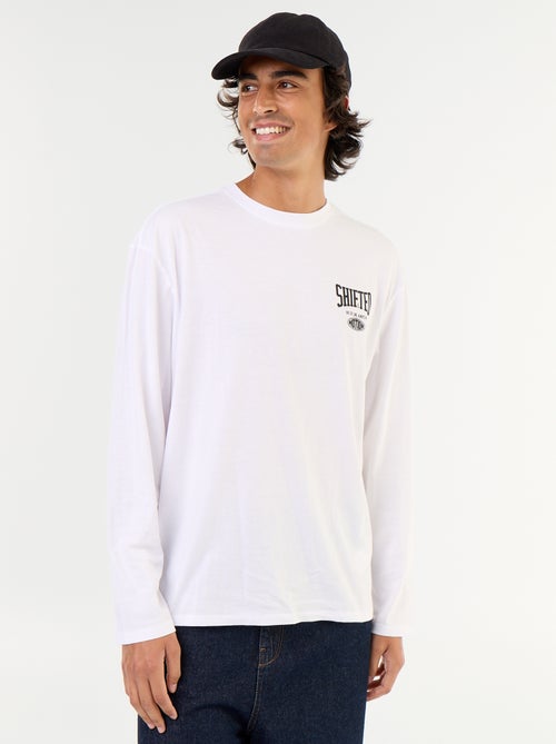 T-shirt de manga curta estampada à frente e atrás - Kiabi