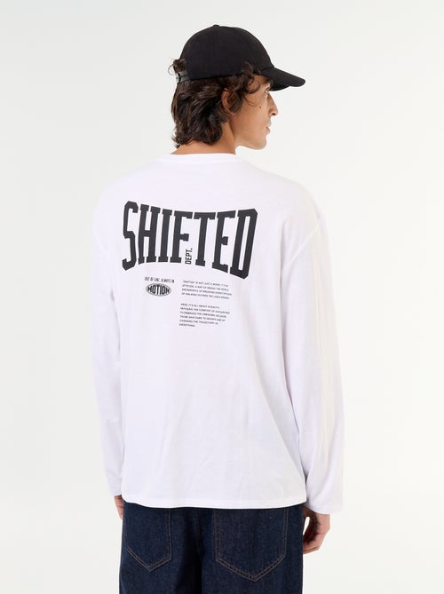 T-shirt de manga curta estampada à frente e atrás - Kiabi