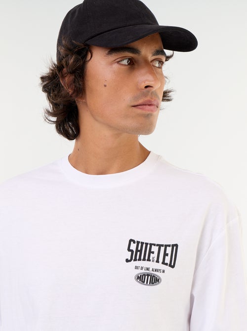 T-shirt de manga curta estampada à frente e atrás - Kiabi