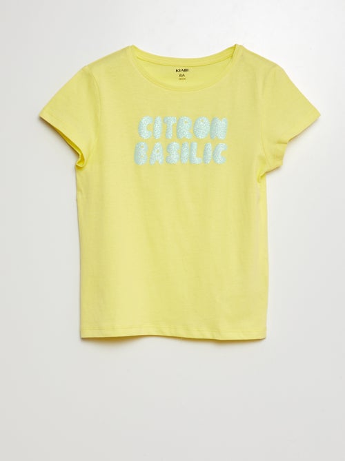 T-shirt de manga curta estampada - Kiabi
