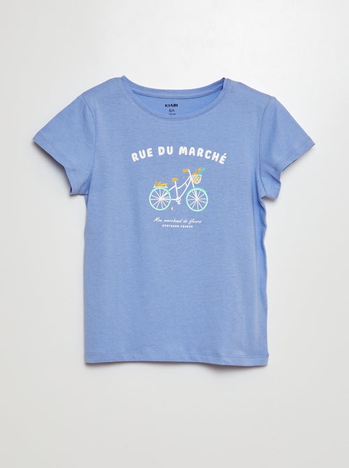 T-shirt de manga curta estampada - Kiabi