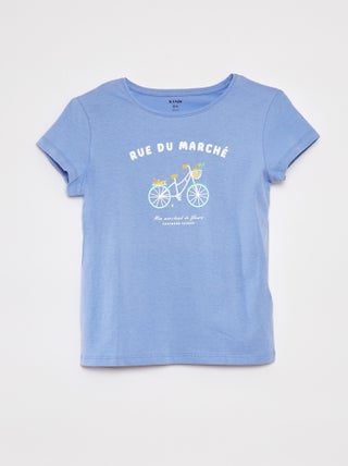 T-shirt de manga curta estampada