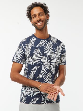 T-shirt de manga curta estampada