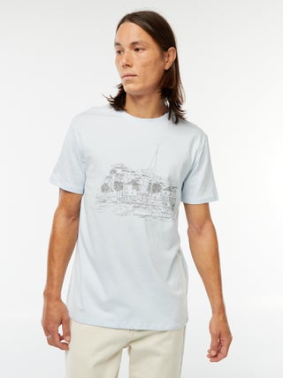 T-shirt de manga curta estampada