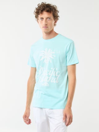 T-shirt de manga curta estampada