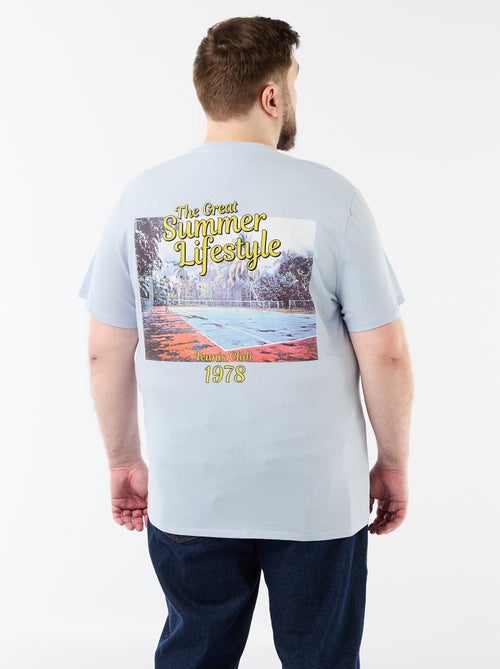 T-shirt de manga curta estampada - Kiabi