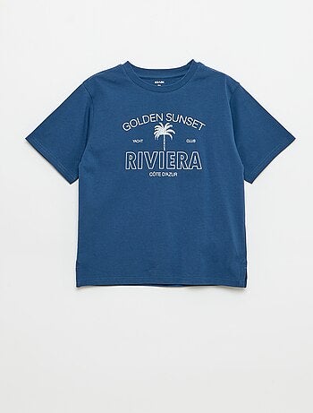 T-shirt de manga curta estampada