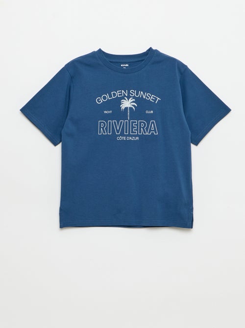 T-shirt de manga curta estampada - Kiabi