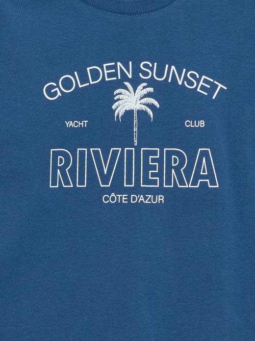 T-shirt de manga curta estampada - Kiabi