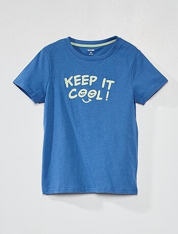 T-shirt de manga curta estampada - Kiabi