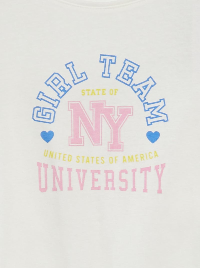 T-shirt de manga curta estampada BEGE - Kiabi