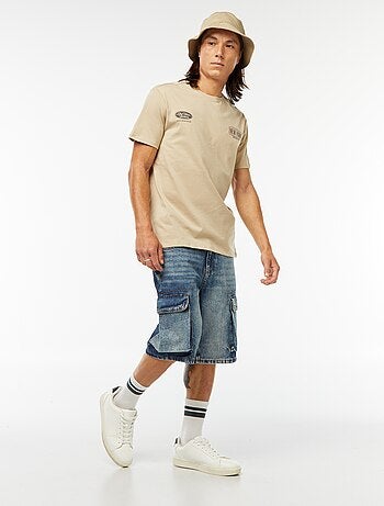 T-shirt de manga curta estampada