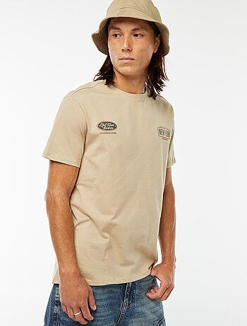 T-shirt de manga curta estampada