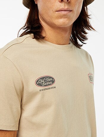 T-shirt de manga curta estampada