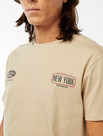 T-shirt de manga curta estampada