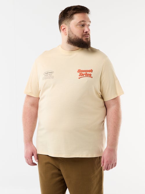 T-shirt de manga curta estampada - Kiabi