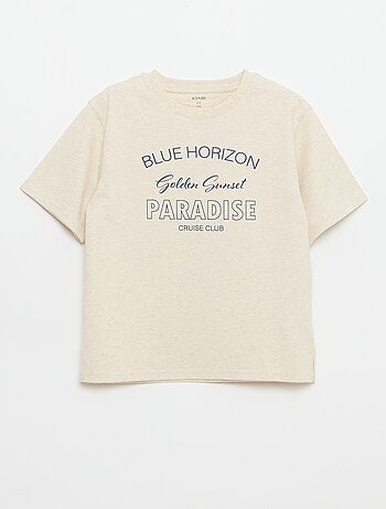 T-shirt de manga curta estampada