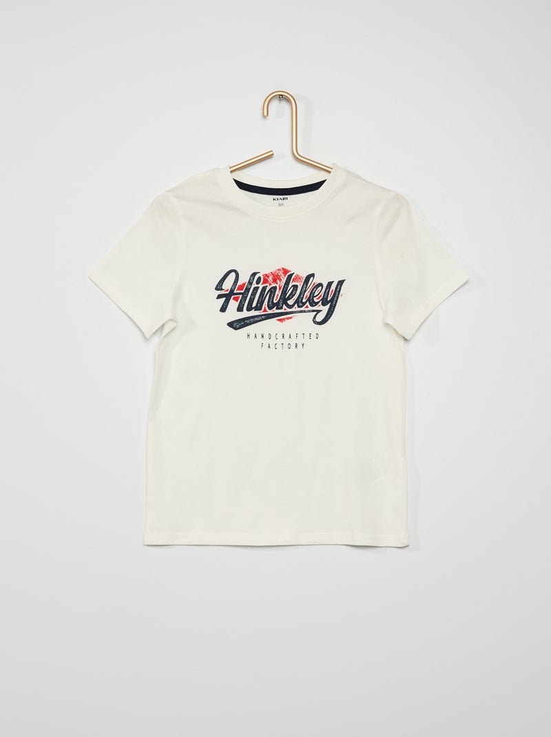 T-shirt de manga curta estampada BEGE - Kiabi