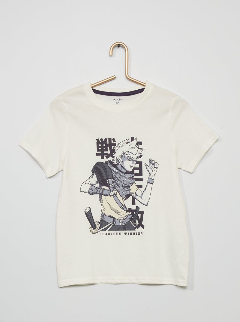 T-shirt de manga curta estampada BEGE - Kiabi