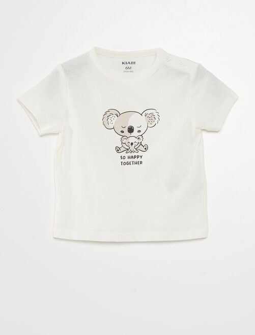 T-shirt de manga curta estampada - Kiabi