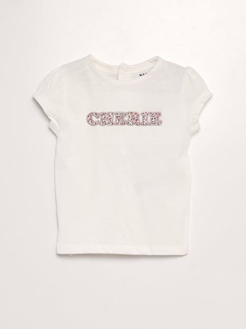 T-shirt de manga curta estampada - Kiabi