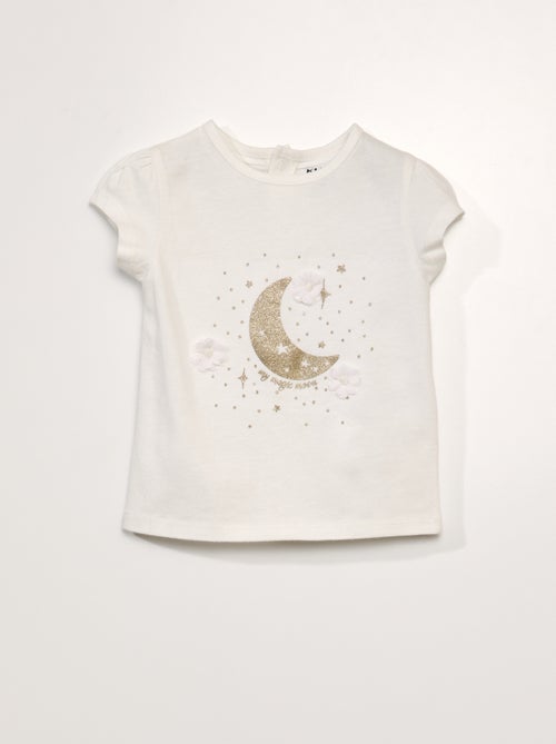 T-shirt de manga curta estampada - Kiabi