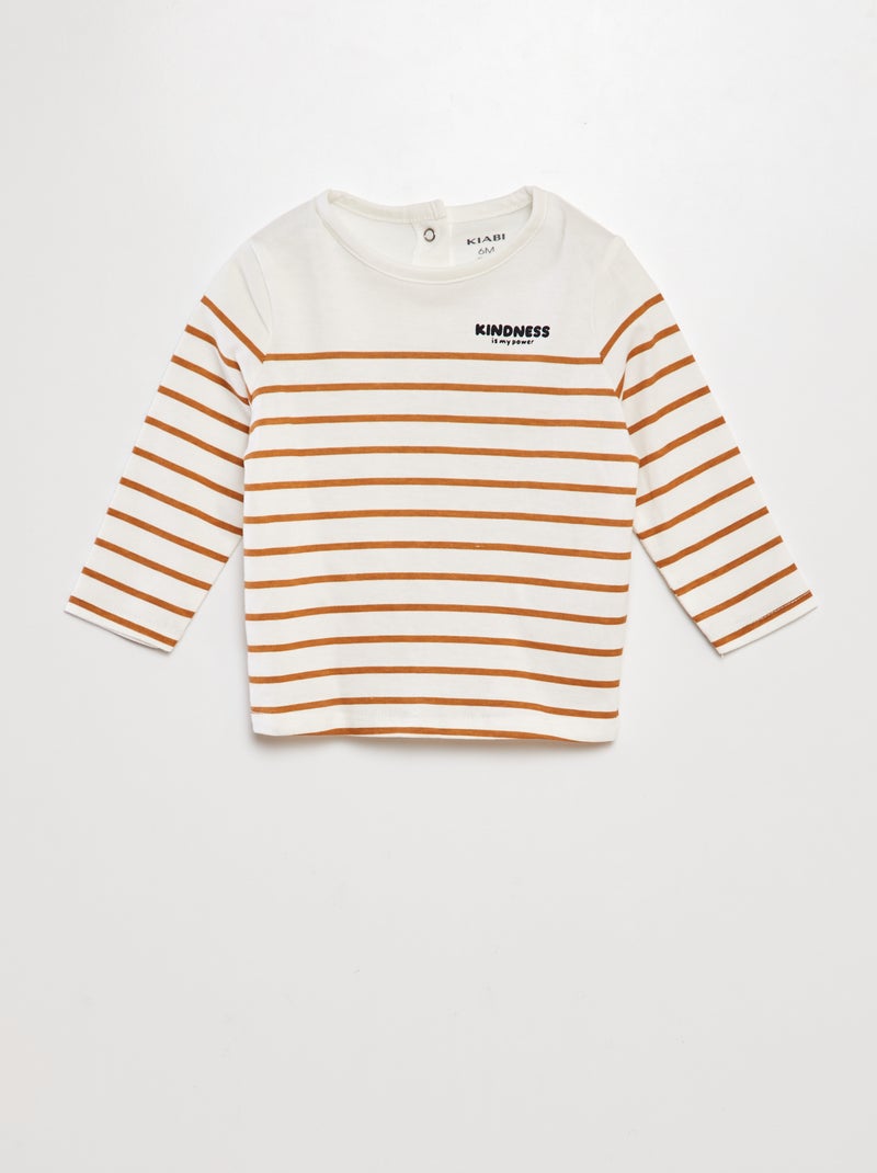 T-shirt de manga curta estampada BRANCO - Kiabi
