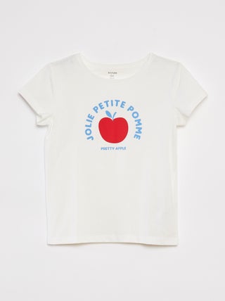 T-shirt de manga curta estampada