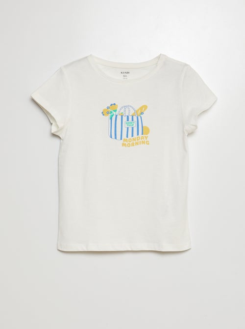 T-shirt de manga curta estampada - Kiabi