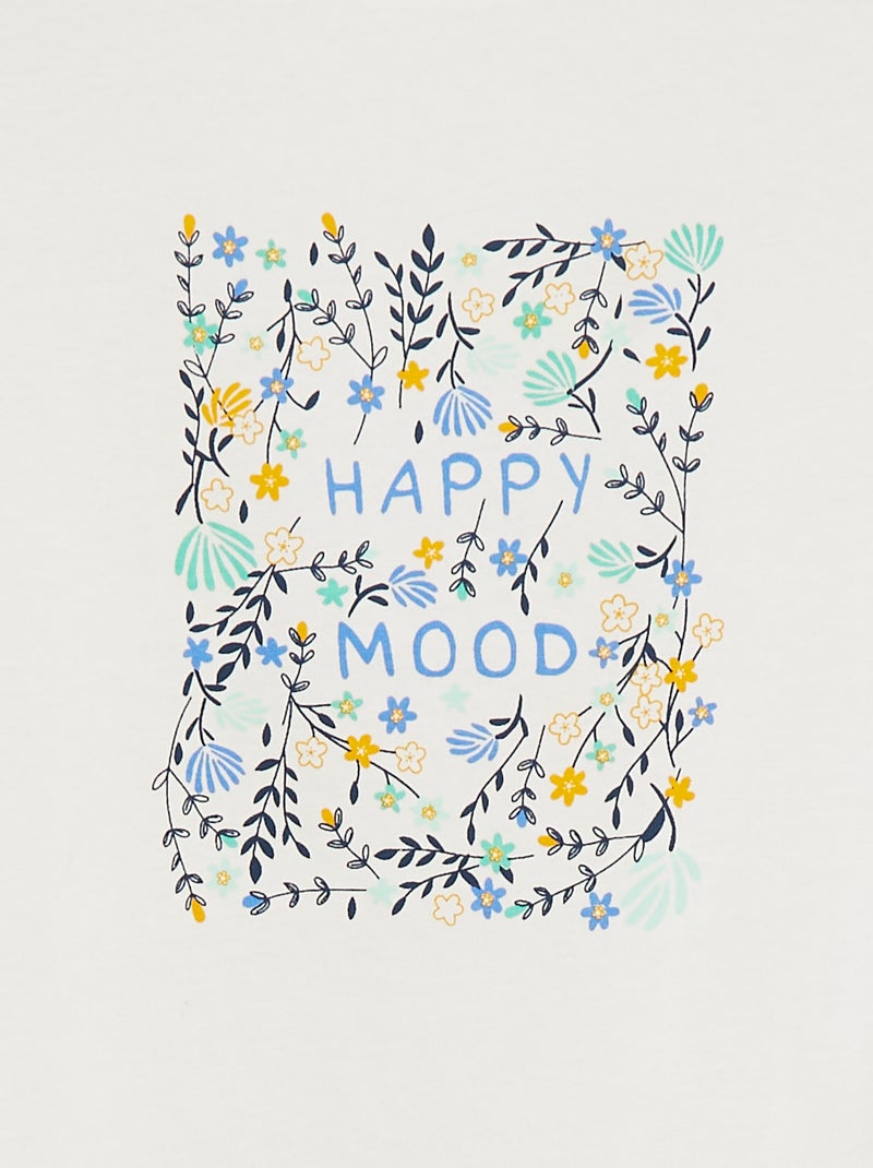 T-shirt de manga curta estampada BRANCO - Kiabi