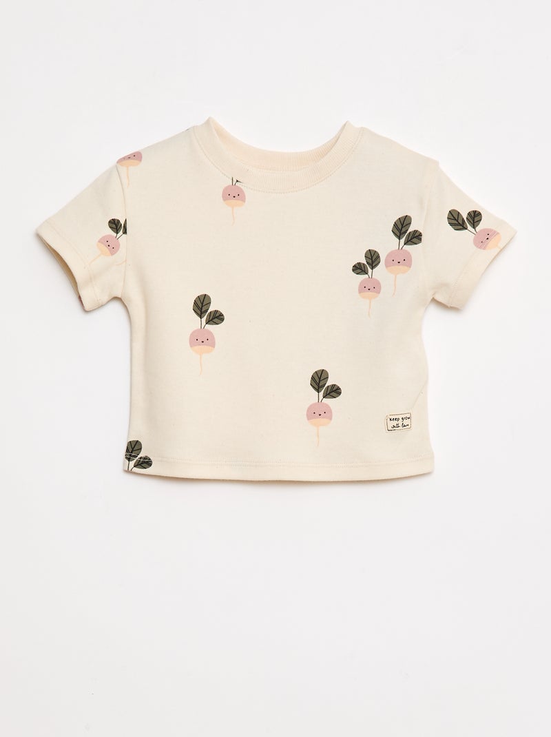 T-shirt de manga curta estampada BRANCO - Kiabi