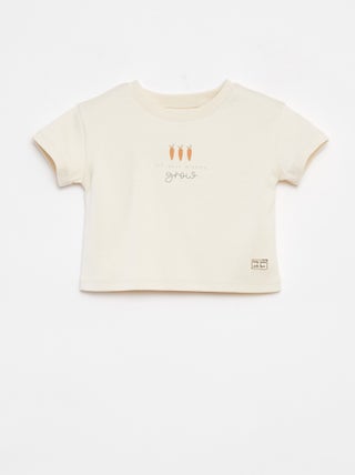 T-shirt de manga curta estampada