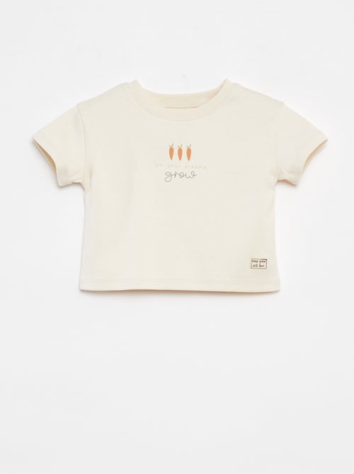 T-shirt de manga curta estampada - Kiabi