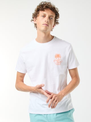T-shirt de manga curta estampada