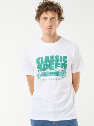 T-shirt de manga curta estampada