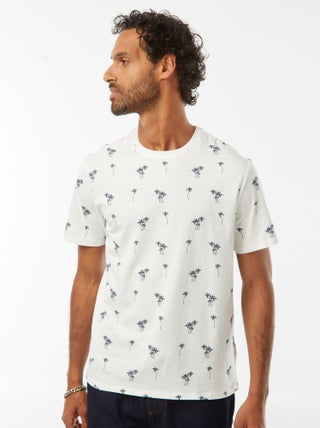 T-shirt de manga curta estampada