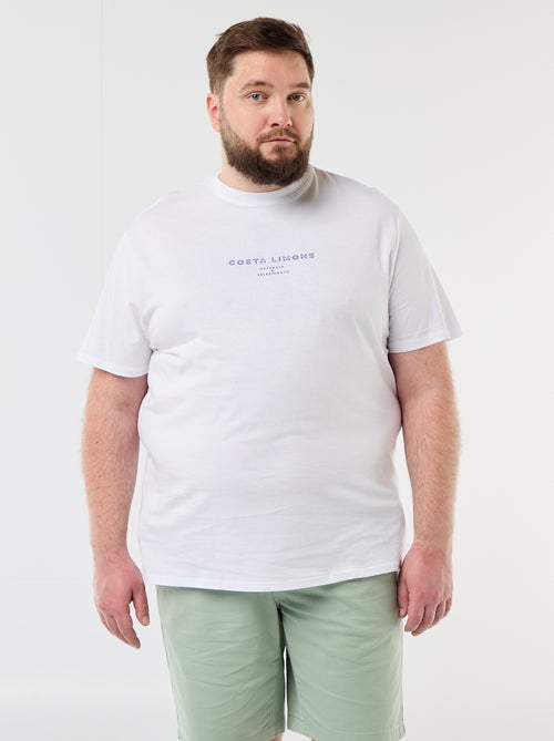 T-shirt de manga curta estampada - Kiabi