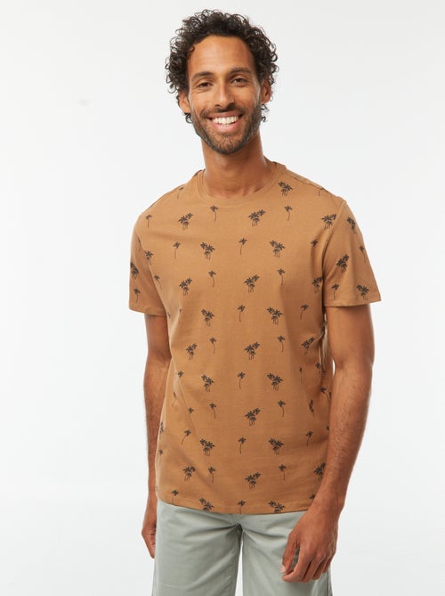 T-shirt de manga curta estampada - Kiabi