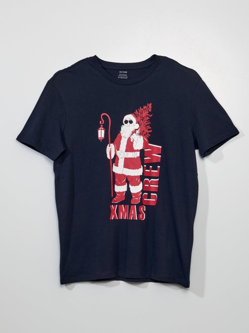 T-shirt de manga curta estampada 'Natal' - Kiabi