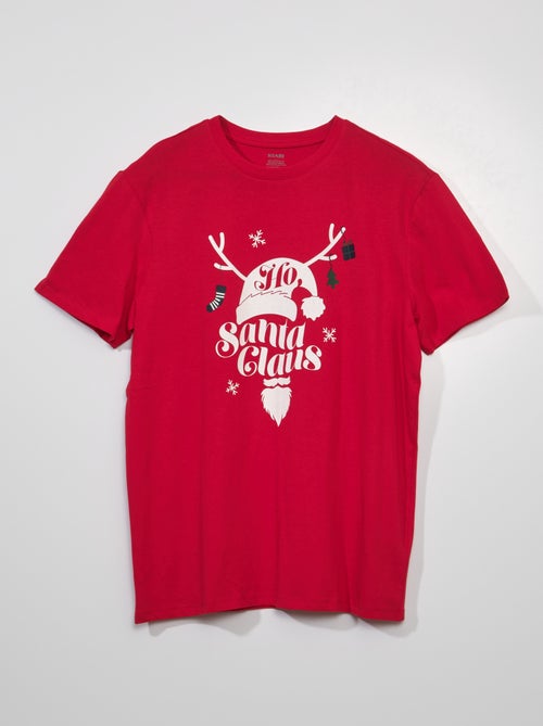 T-shirt de manga curta estampada 'Natal' - Kiabi