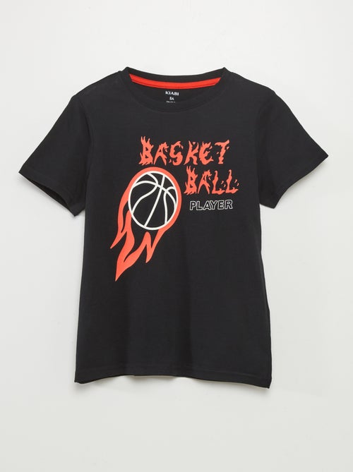 T-shirt de manga curta estampada - Kiabi