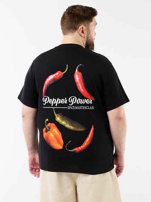 T-shirt de manga curta estampada - Kiabi