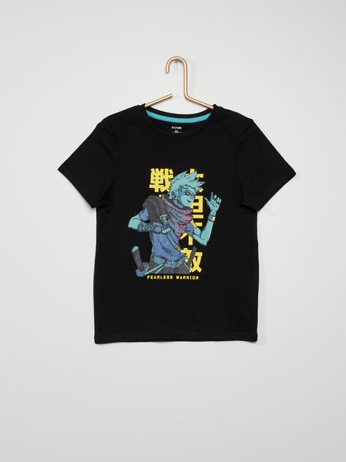 T-shirt de manga curta estampada - Kiabi