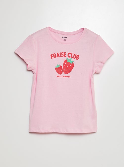 T-shirt de manga curta estampada - Kiabi