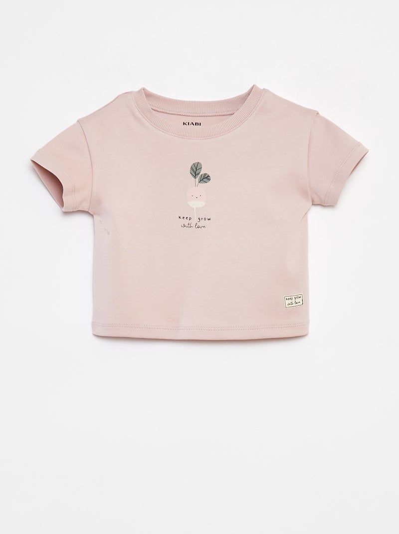 T-shirt de manga curta estampada ROSA - Kiabi