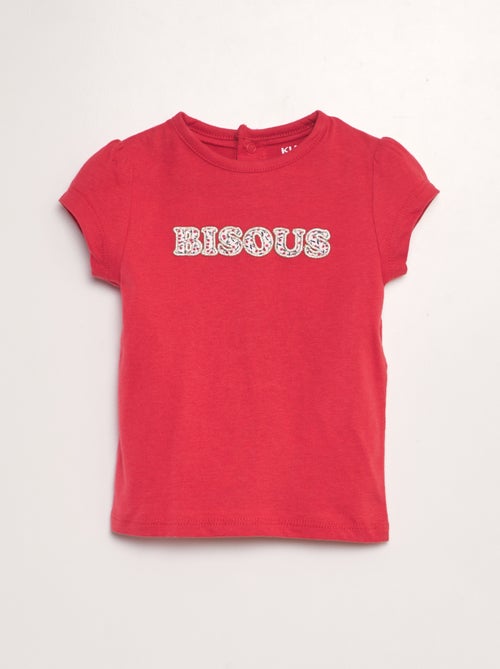 T-shirt de manga curta estampada - Kiabi