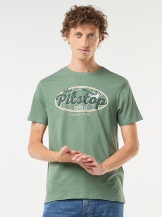T-shirt de manga curta estampada