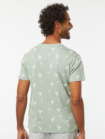 T-shirt de manga curta estampada