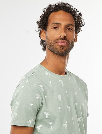 T-shirt de manga curta estampada